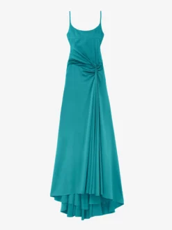 Abito da sera con drappeggio asimmetrico da Donna in Blu