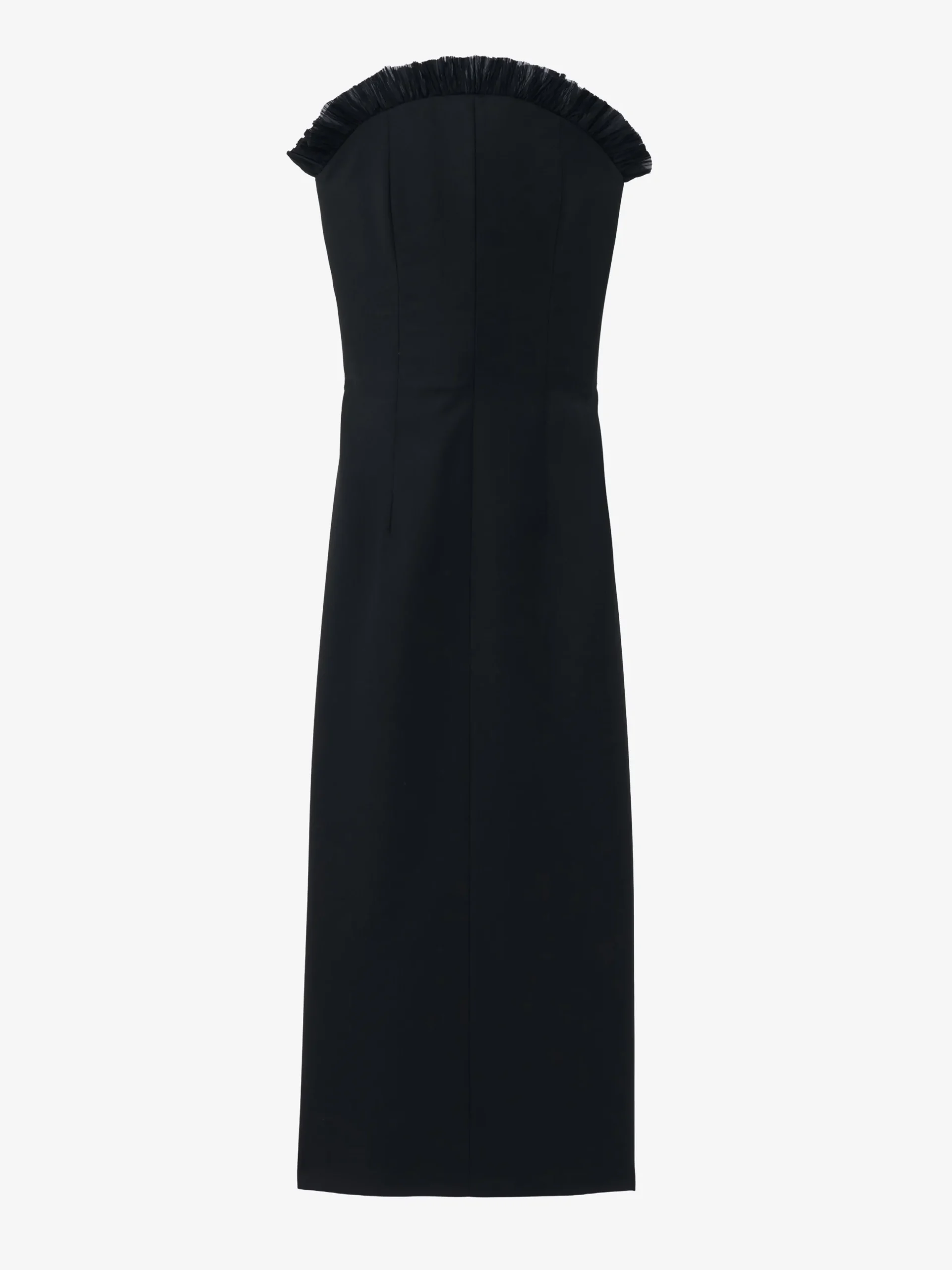 Abito da sera con finiture in crepon da Donna in Nero