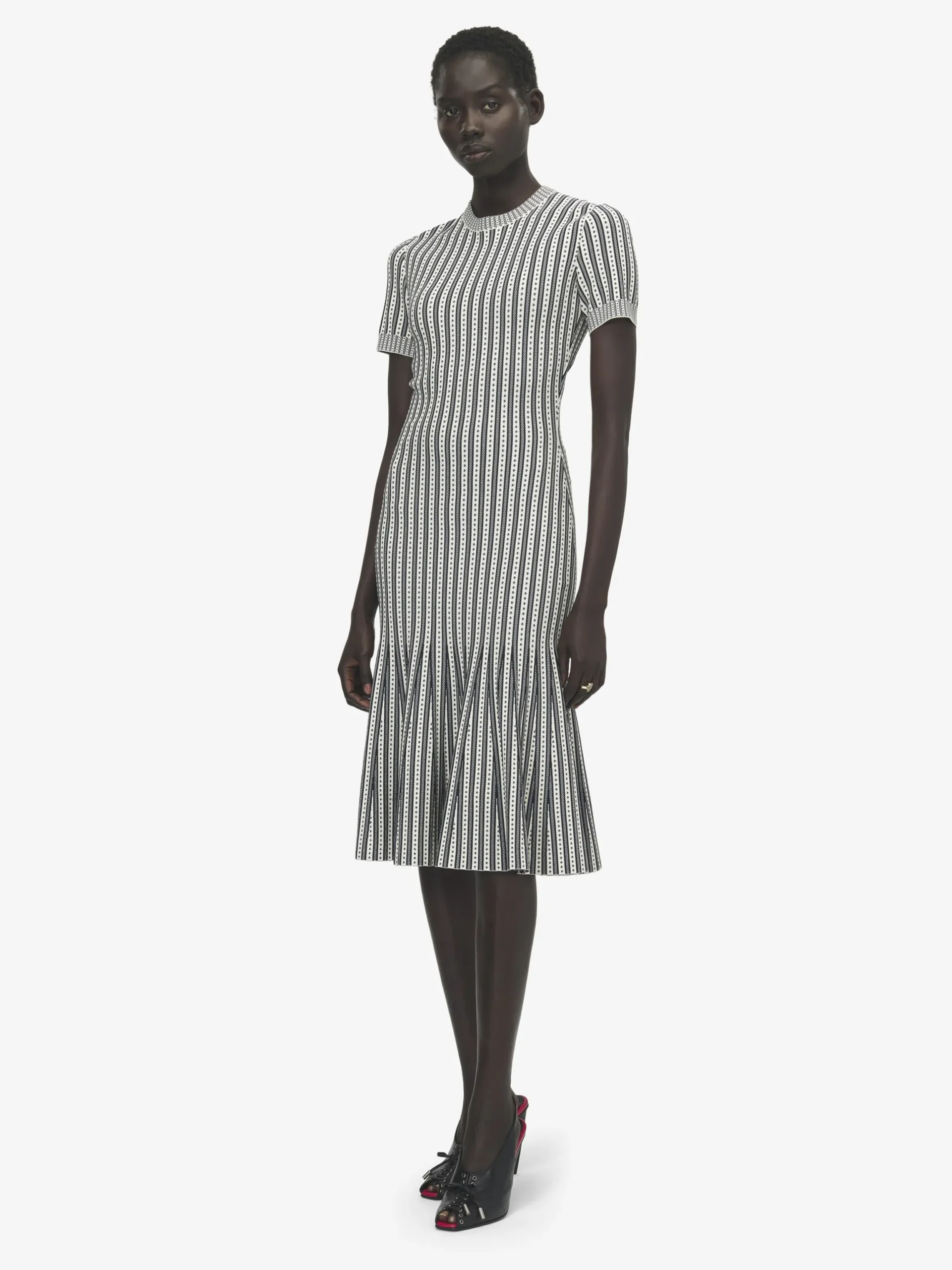Abito in maglia a righe da Donna in Avorio/Navy