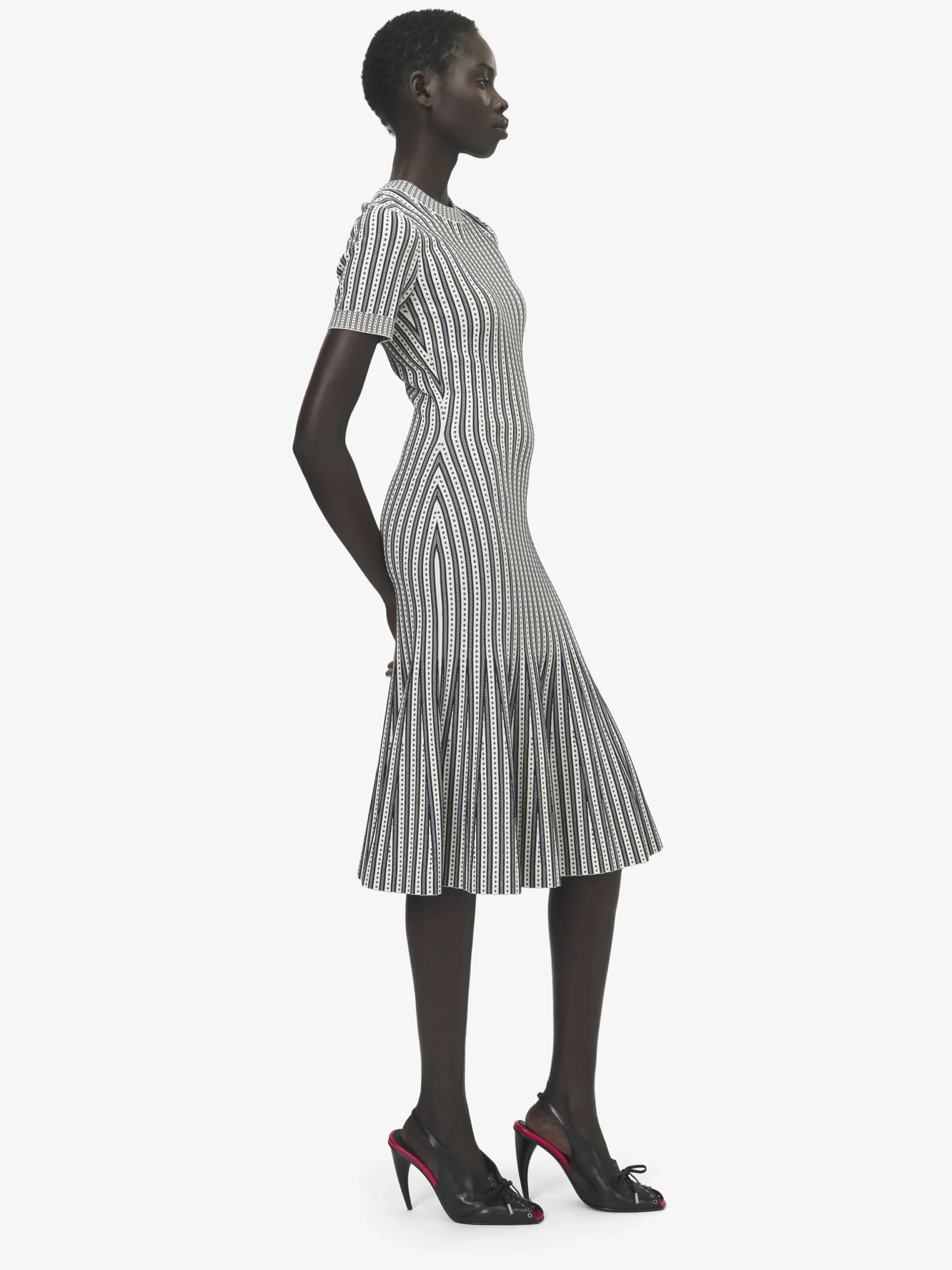Abito in maglia a righe da Donna in Avorio/Navy