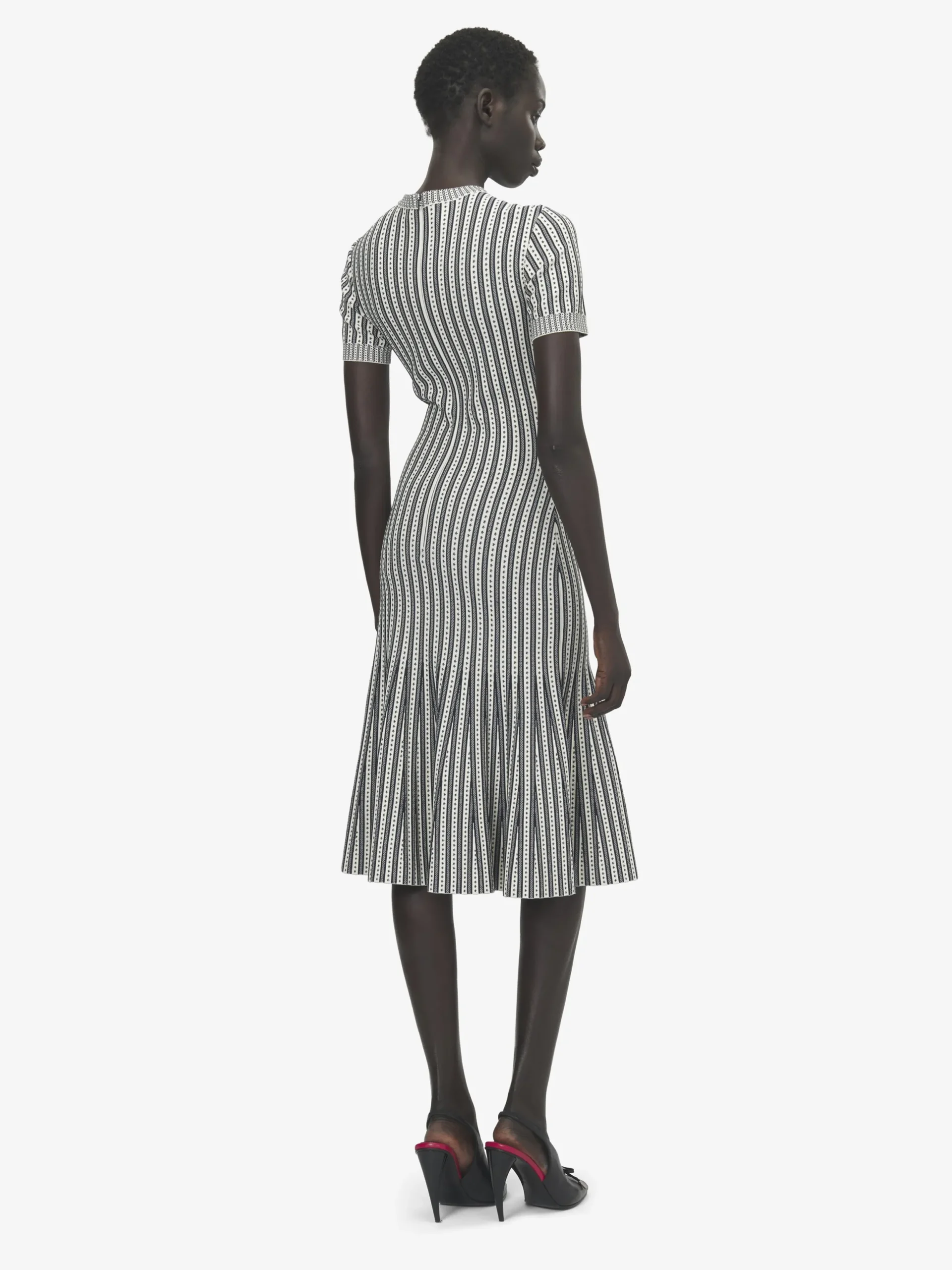 Abito in maglia a righe da Donna in Avorio/Navy