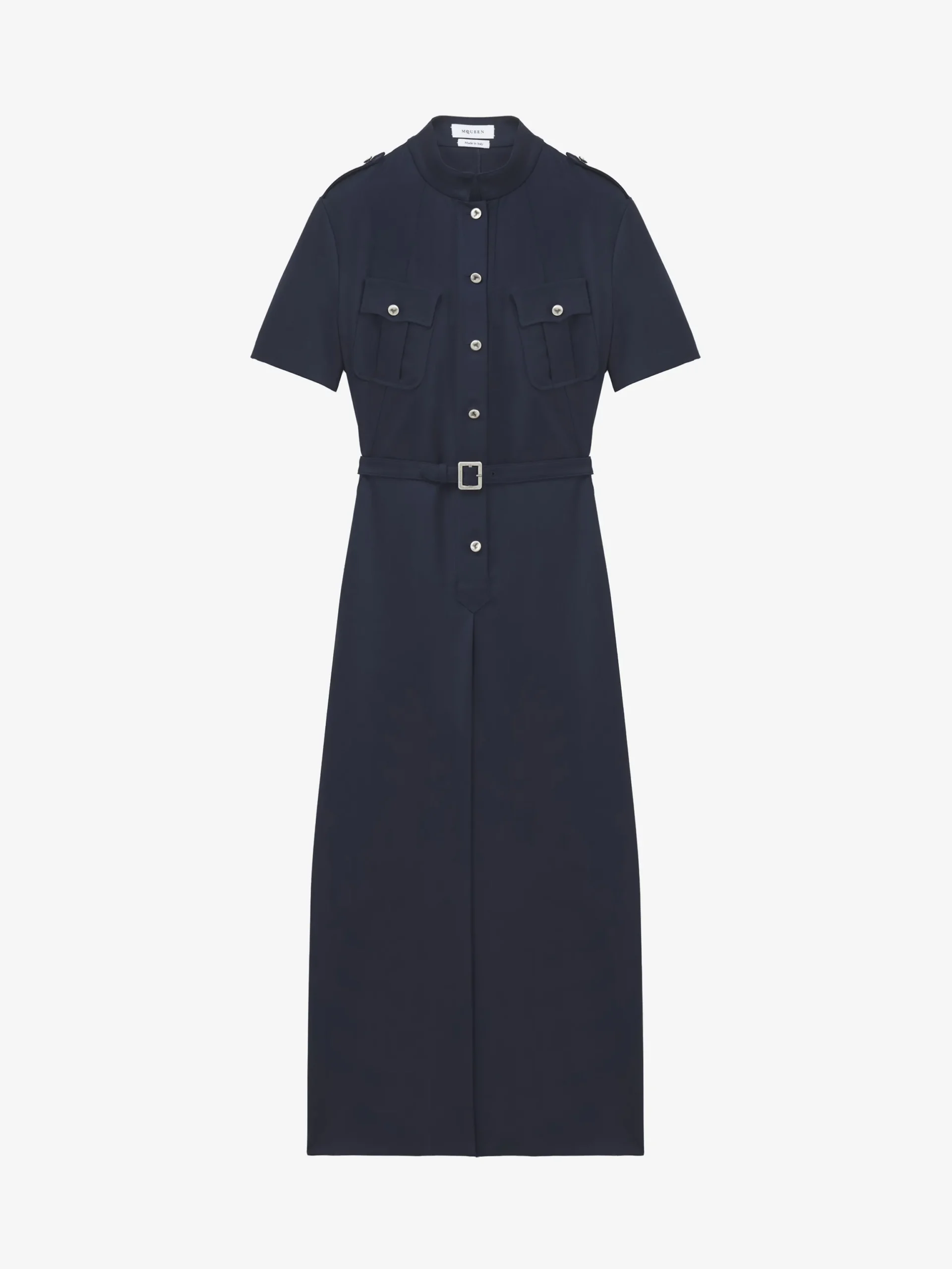 Abito midi in stile military da Donna in Indaco