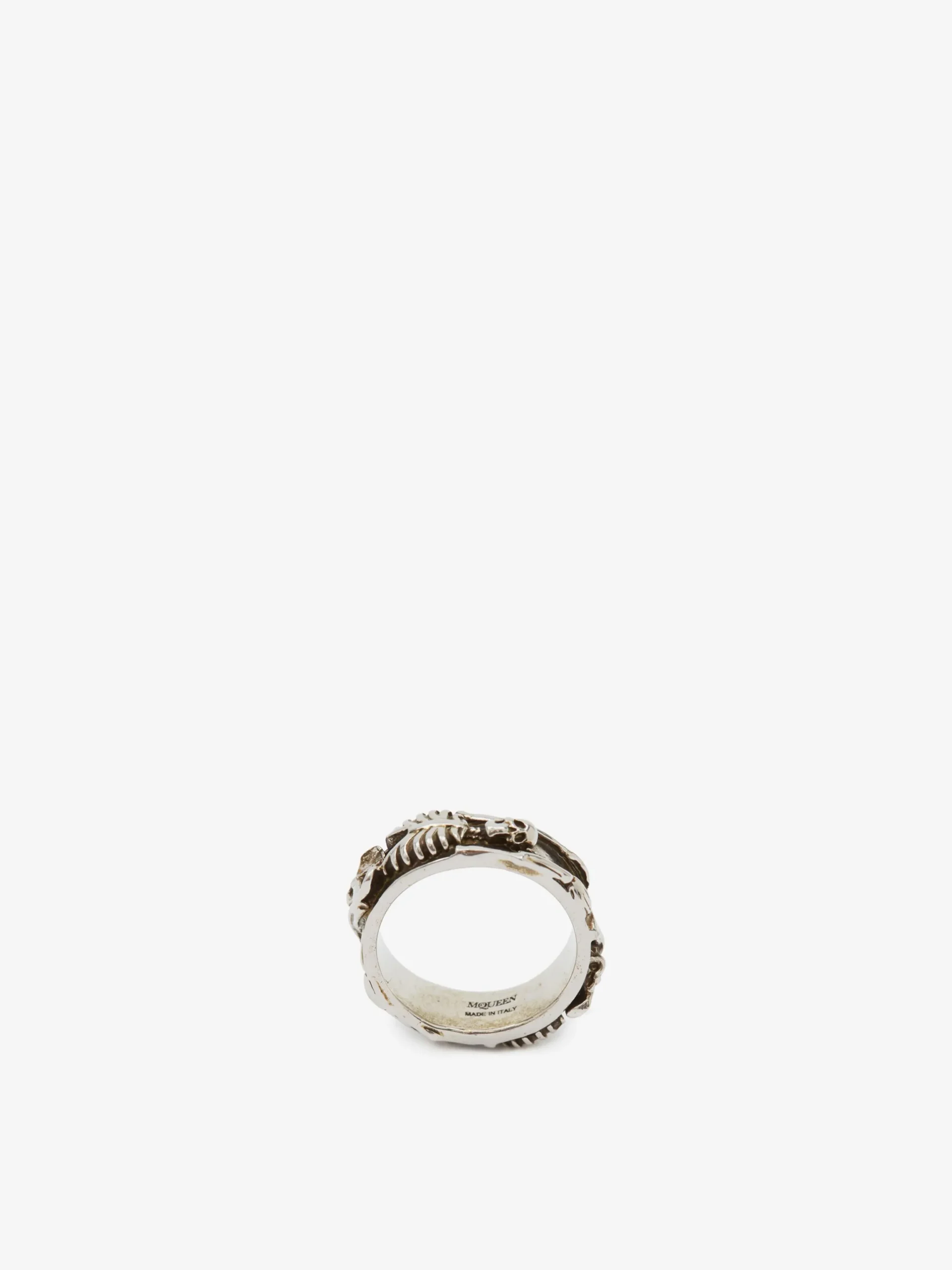 Anello Dancing Skeleton da Uomo in Finitura argento