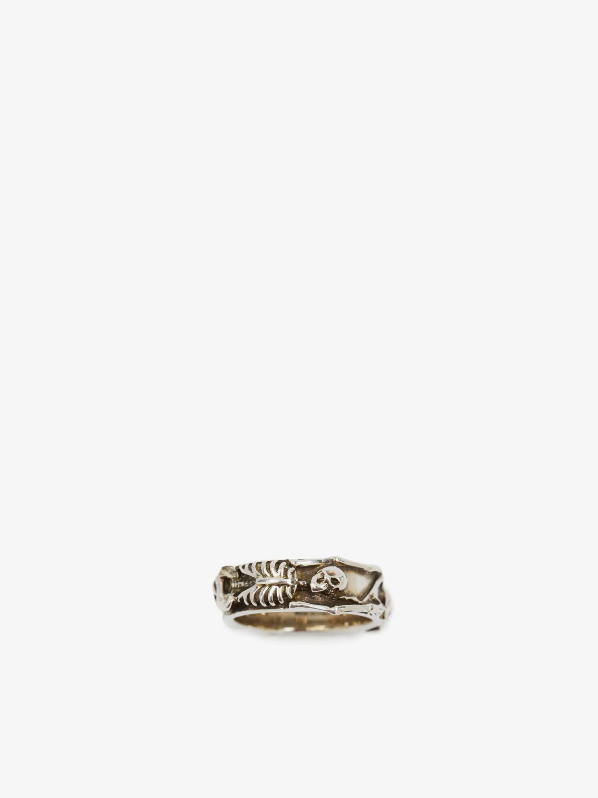 Anello Dancing Skeleton da Uomo in Finitura argento