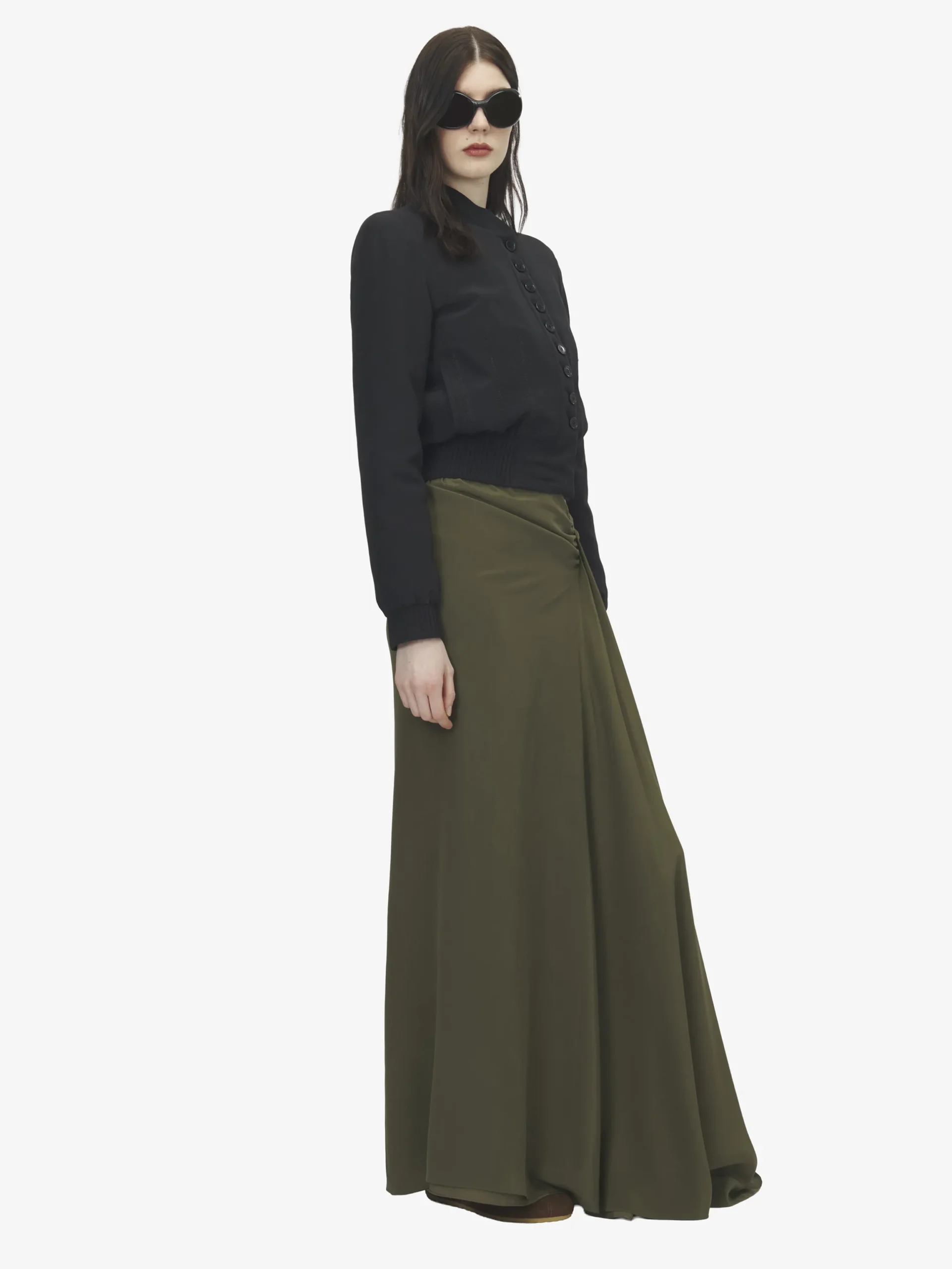 Bomber in seta da Donna in Nero
