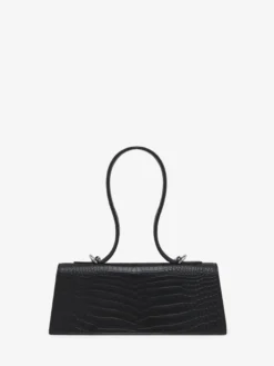 Borsa Jewelled con manico superiore da Donna in Nero