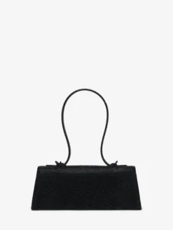Borsa Jewelled con manico superiore da Donna in Nero