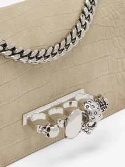 Borsa Jewelled con manico superiore da Donna in Marrone Chiaro