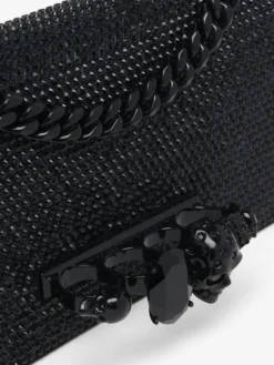 Borsa Jewelled Mini a spalla da Donna in Nero