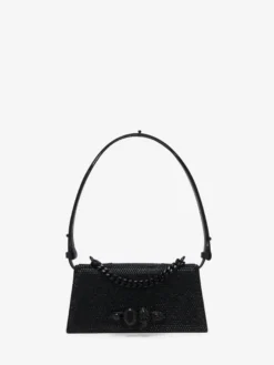 Borsa Jewelled Mini a spalla da Donna in Nero