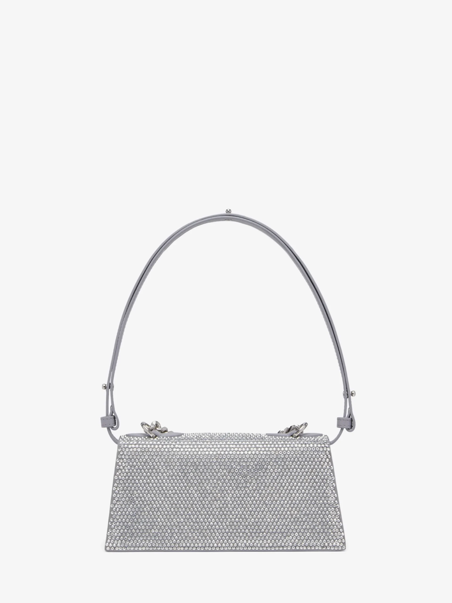 Borsa Jewelled Mini a spalla da Donna in Finitura argento