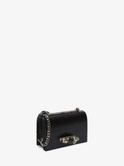 Borsa Jewelled Satchel da Donna in Nero/Argento