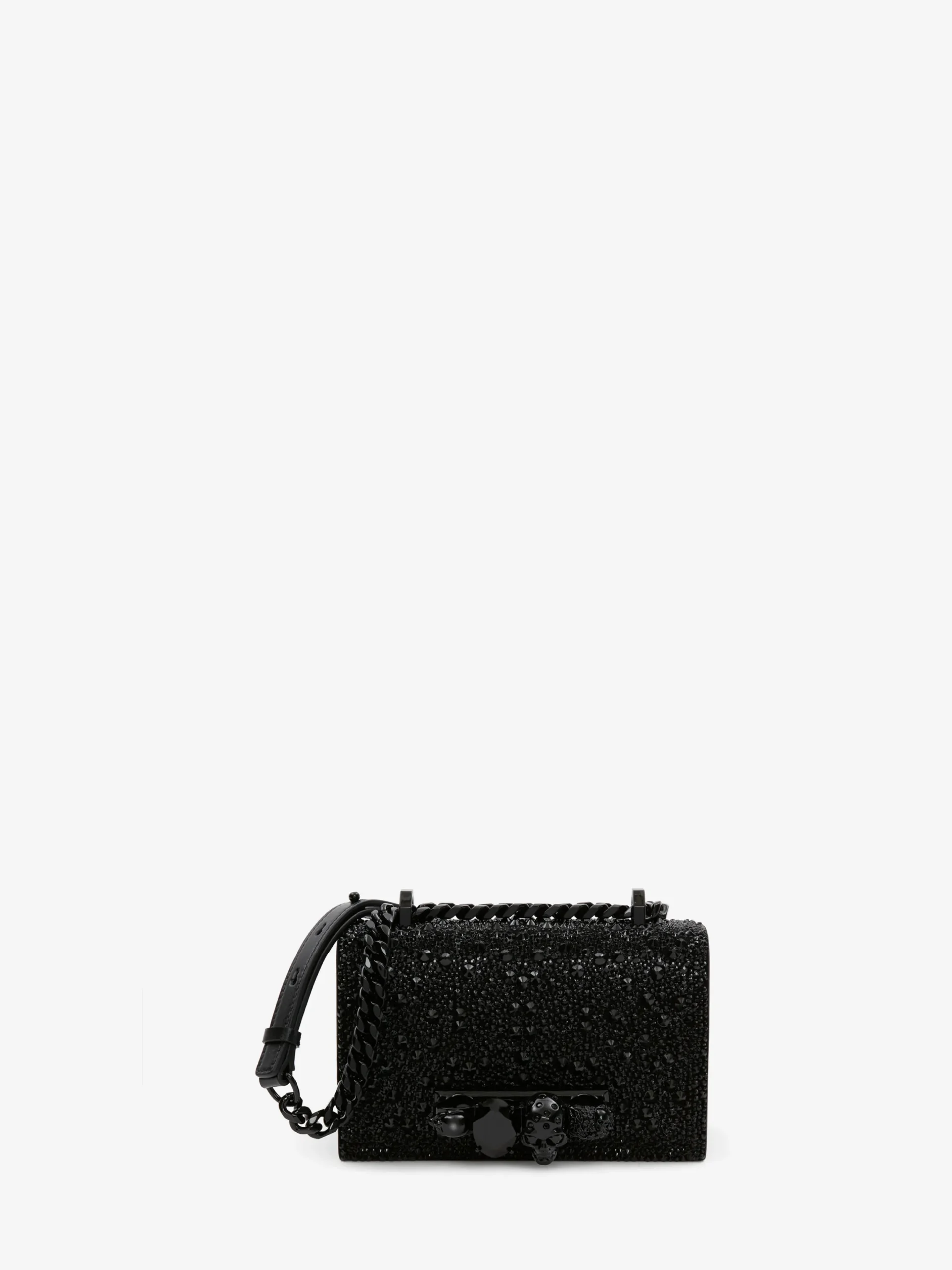 Borsa Jewelled Satchel Mini da Donna in Nero