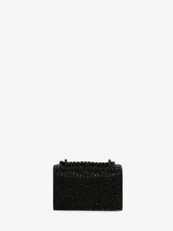 Borsa Jewelled Satchel Mini da Donna in Nero