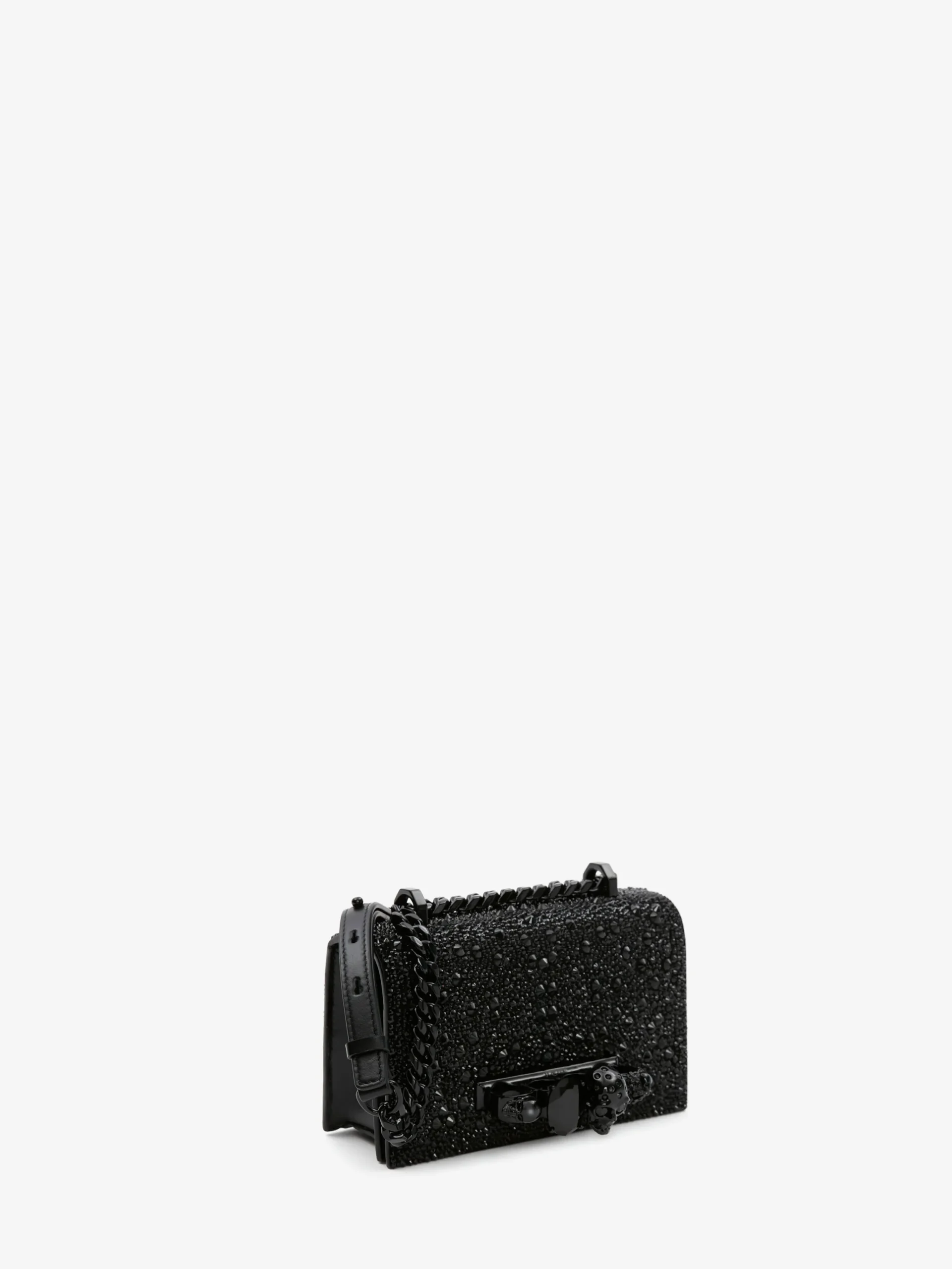 Borsa Jewelled Satchel Mini da Donna in Nero