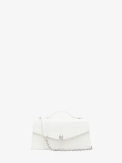 Borsa Skull con manico superiore da Donna in Bianco