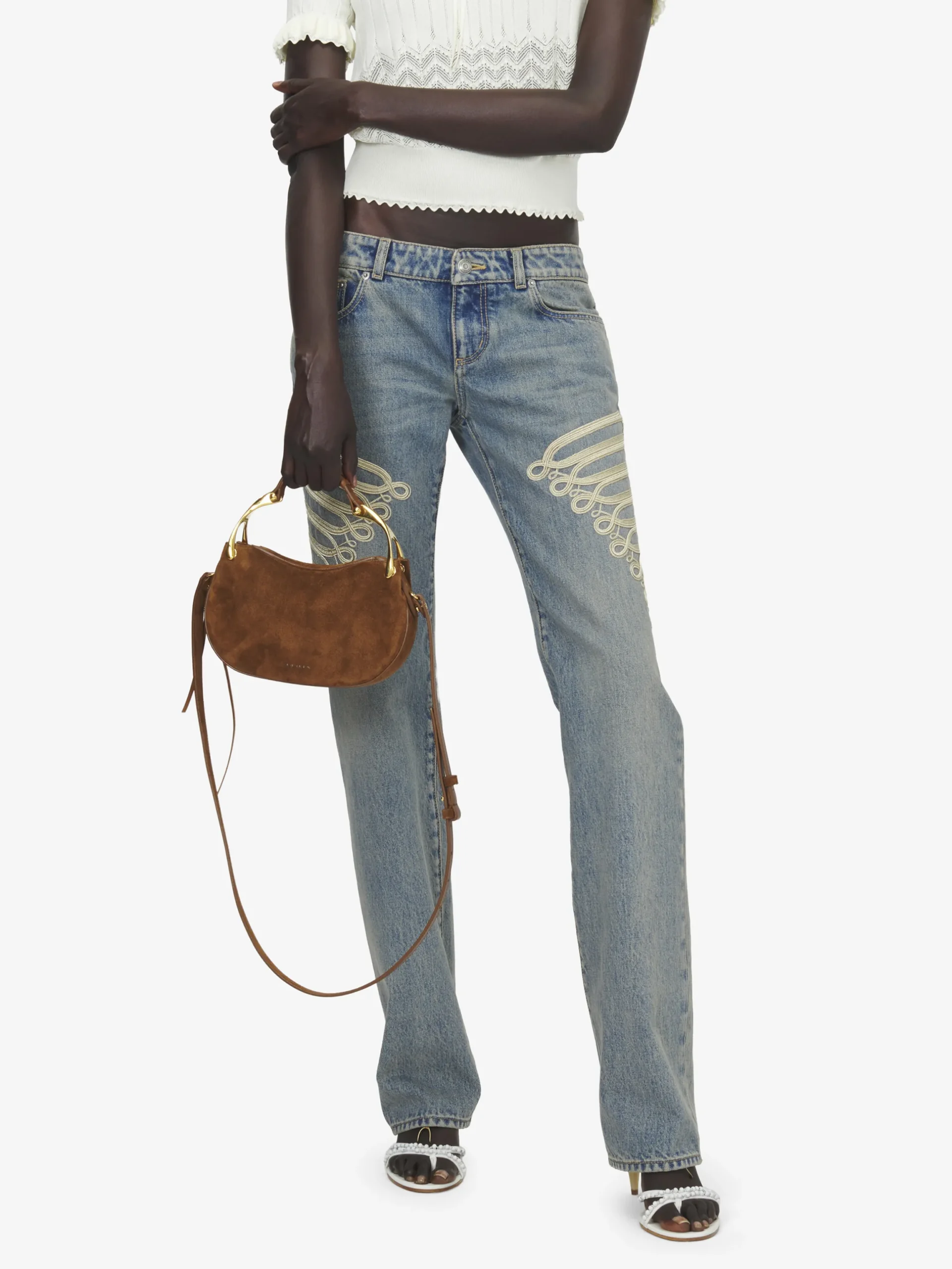 Borsa Wishbone Mini da Donna in Marrone