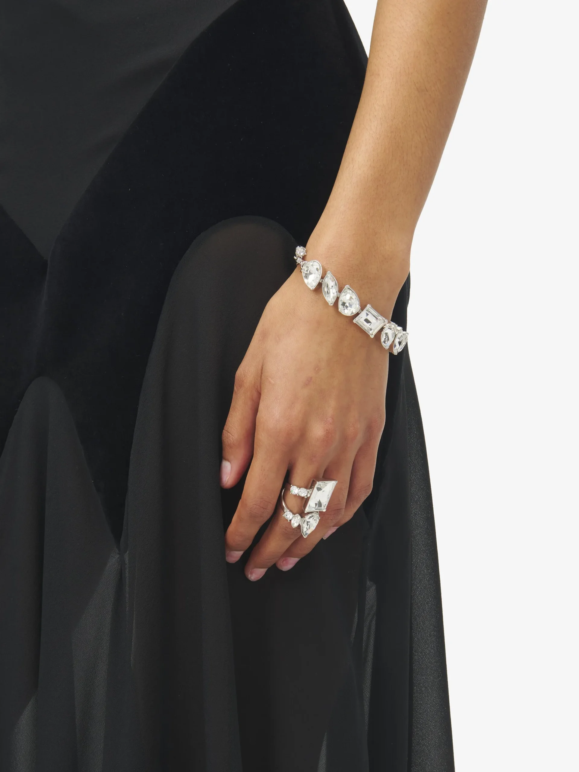 Bracciale Cocktail da Donna in Finitura argento/Trasparente