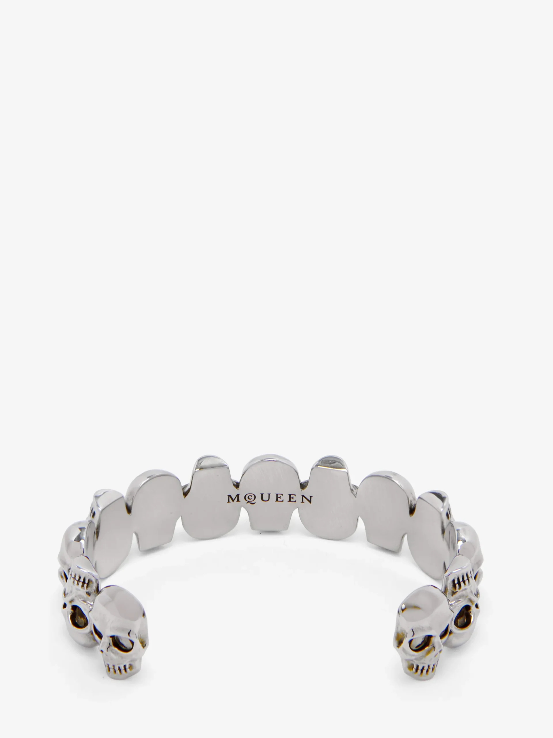 Bracciale rigido multi Skull da Uomo in Finitura argento anticato