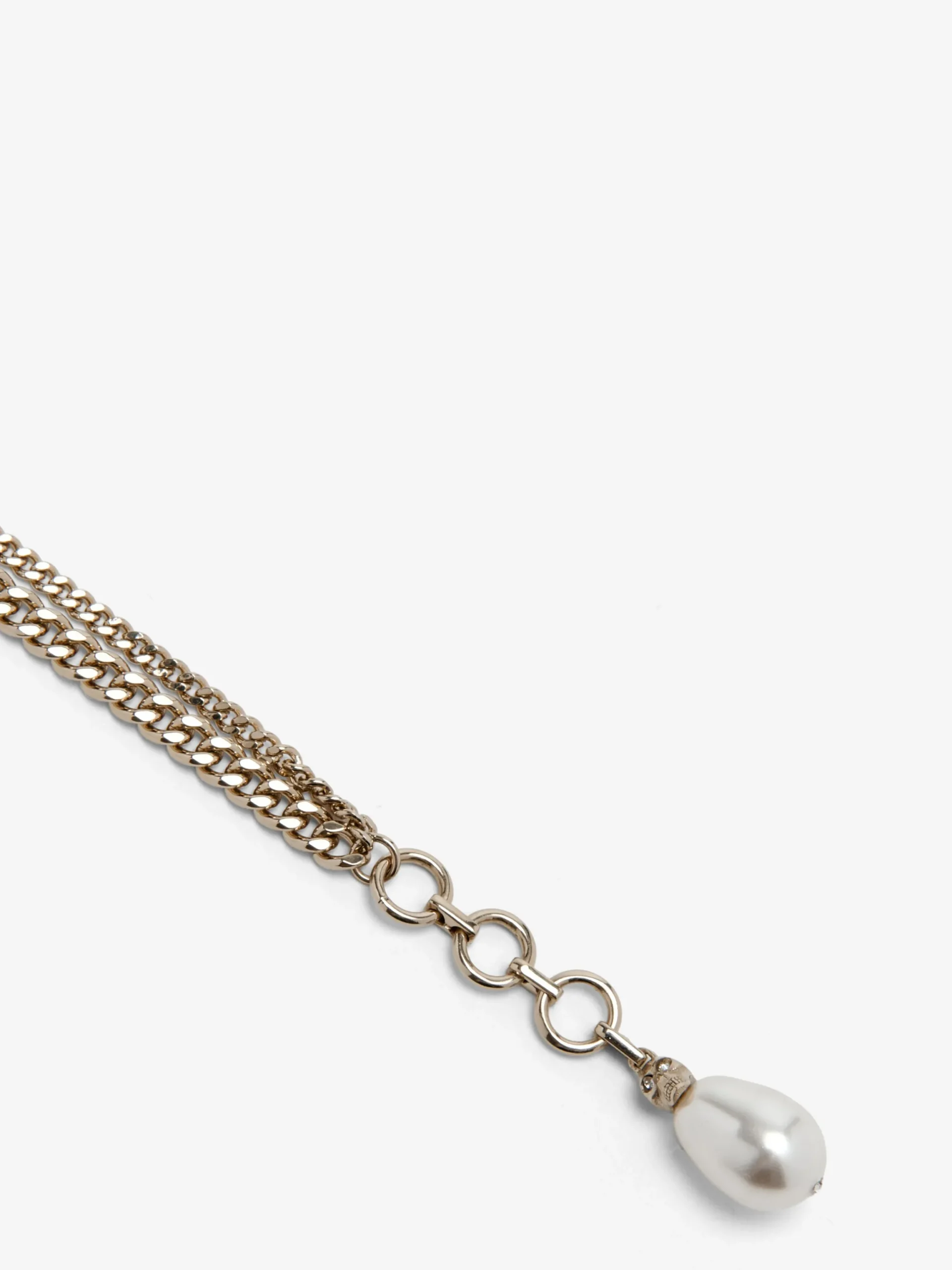 Bracciale Skull con cristalli da Donna in Finitura oro pallido