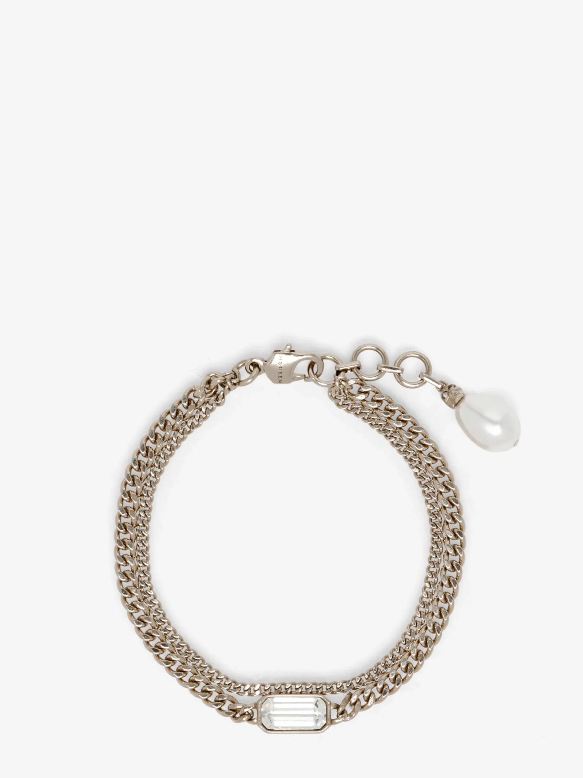 Bracciale Skull con cristalli da Donna in Finitura oro pallido