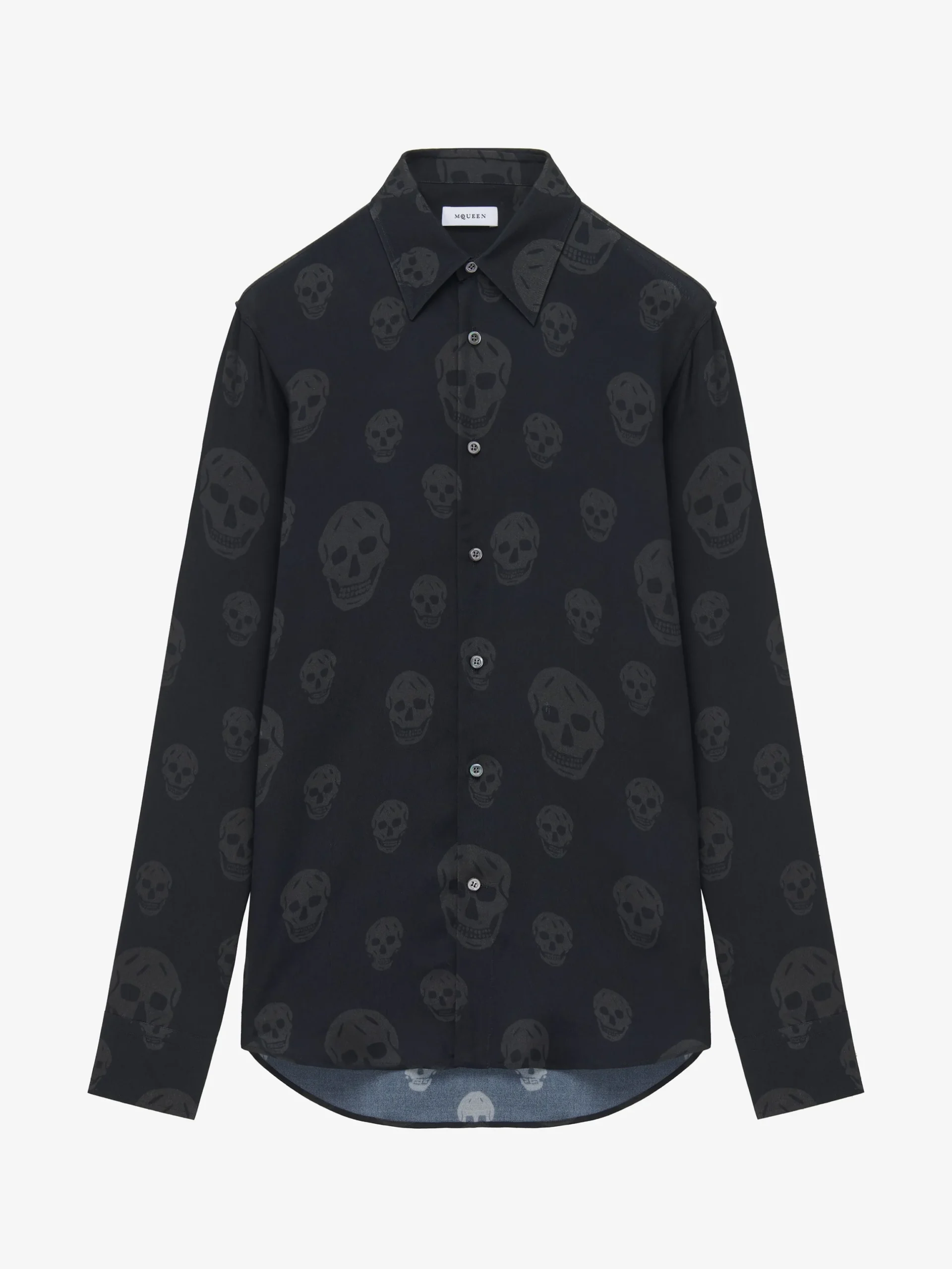 Camicia con stampa Skull da Uomo in Nero
