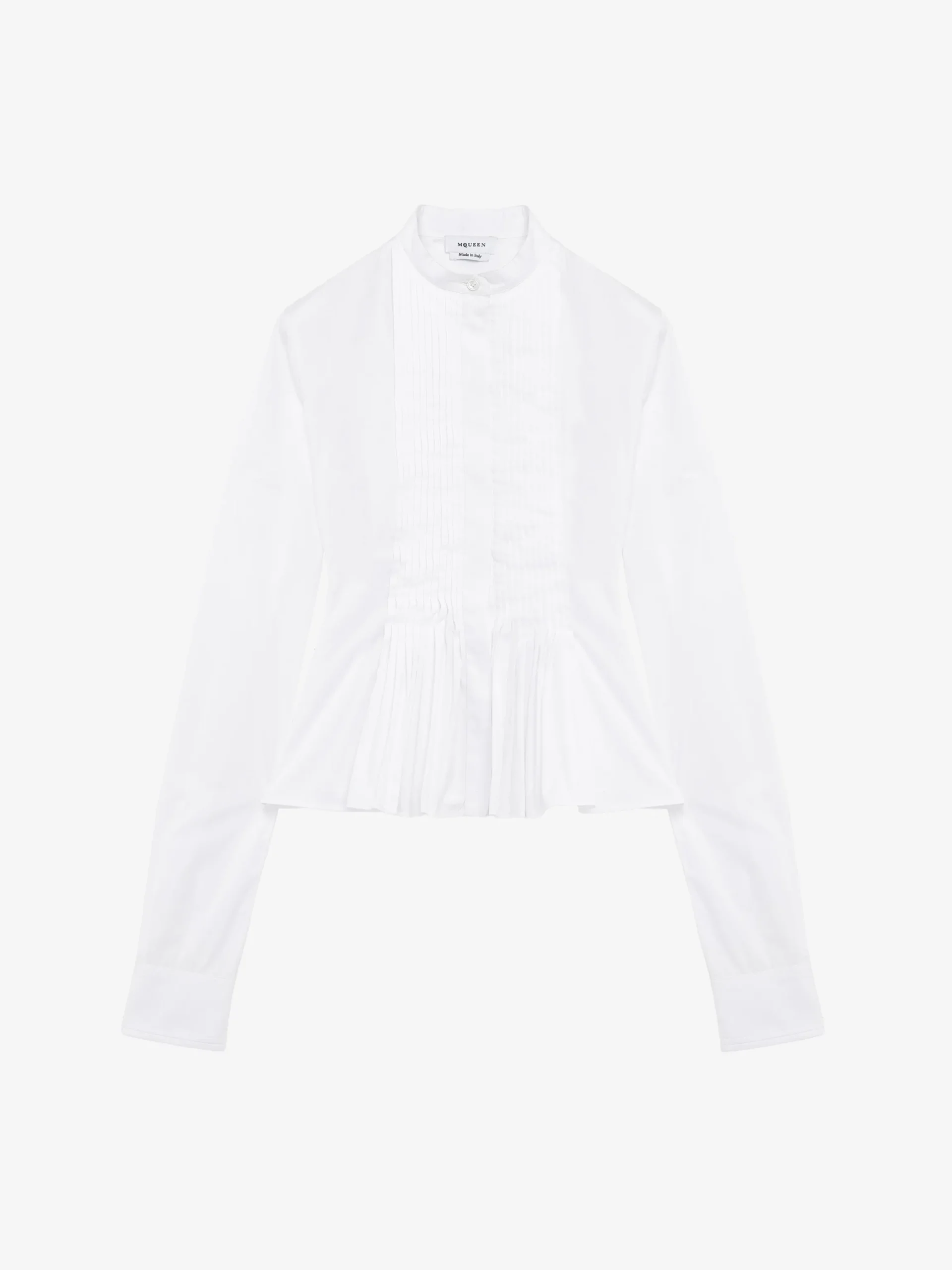 Camicia con volant da Donna in Bianco Ottico