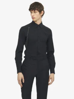 Camicia Harness a catena da Uomo in Nero