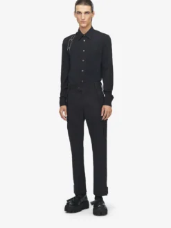 Camicia Harness con logo McQueen da Uomo in Nero