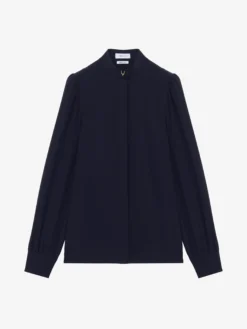 Camicia Wishbone in seta da Donna in Indaco