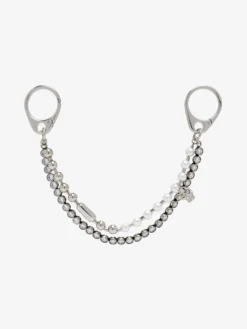 Charm Pearl & Crystal con doppia catena da Donna in Palladio