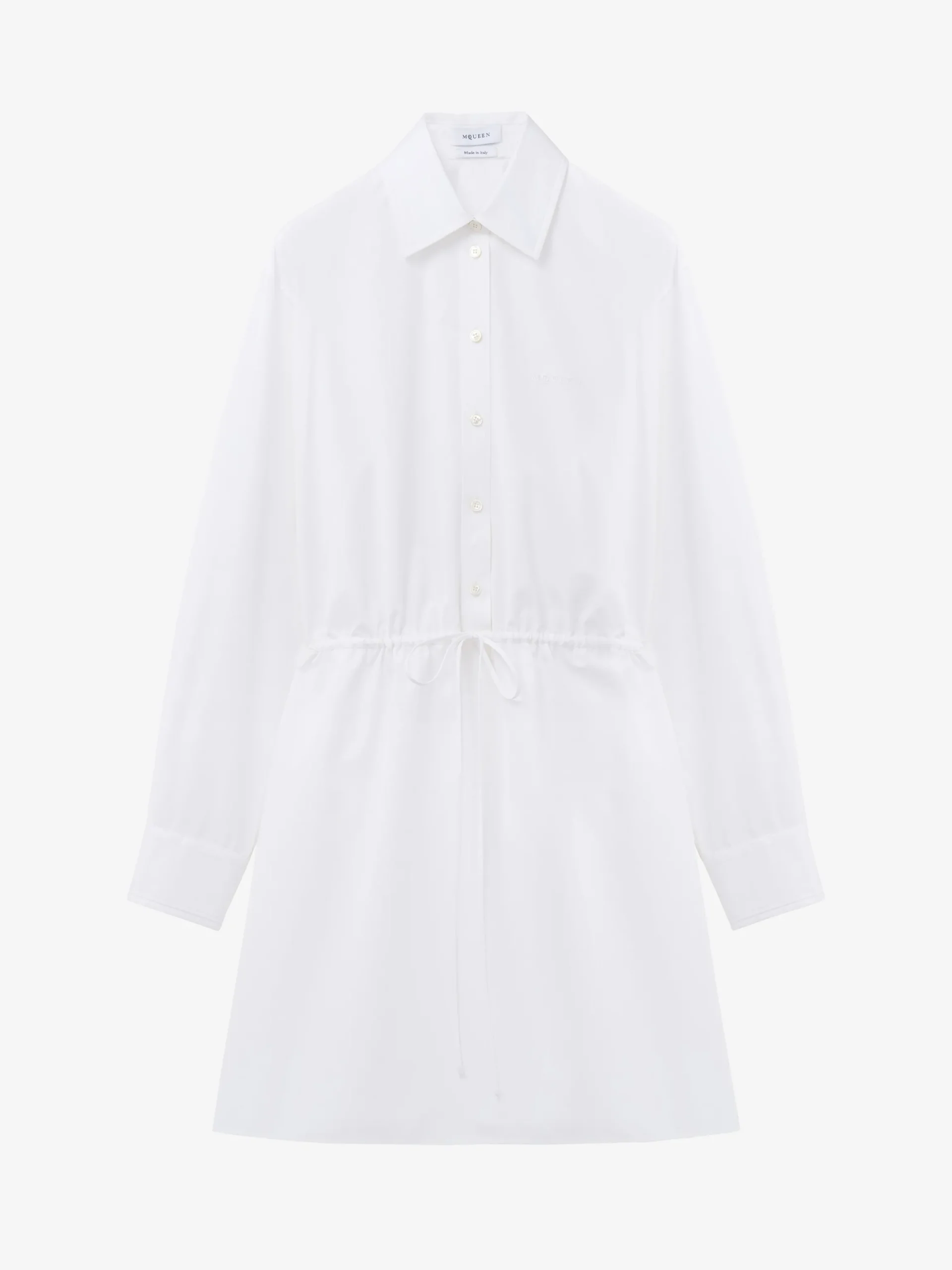 Chemisier con dettaglio annodato da Donna in Bianco Ottico