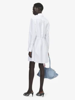 Chemisier con dettaglio annodato da Donna in Bianco Ottico