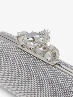 Clutch The Knuckle lunga da Donna in Finitura argento
