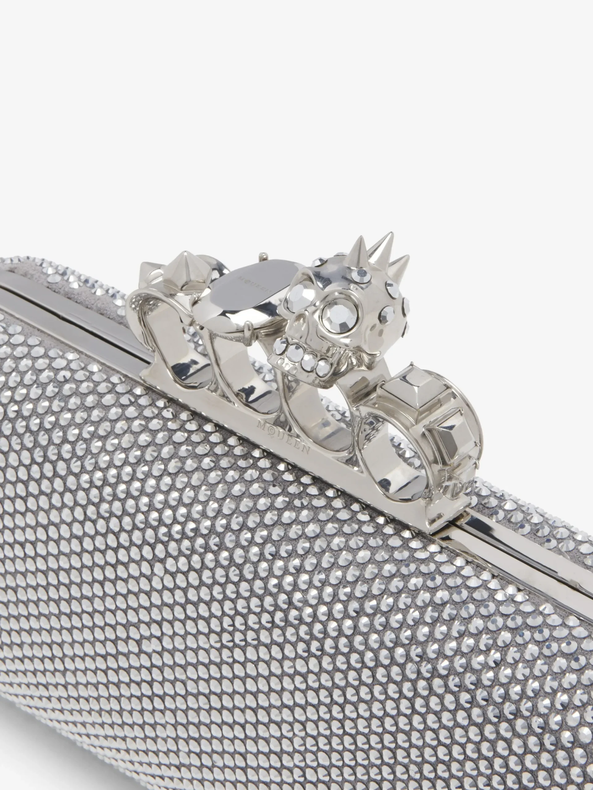 Clutch The Knuckle lunga da Donna in Finitura argento
