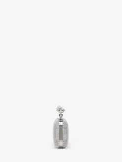Clutch The Knuckle lunga da Donna in Finitura argento