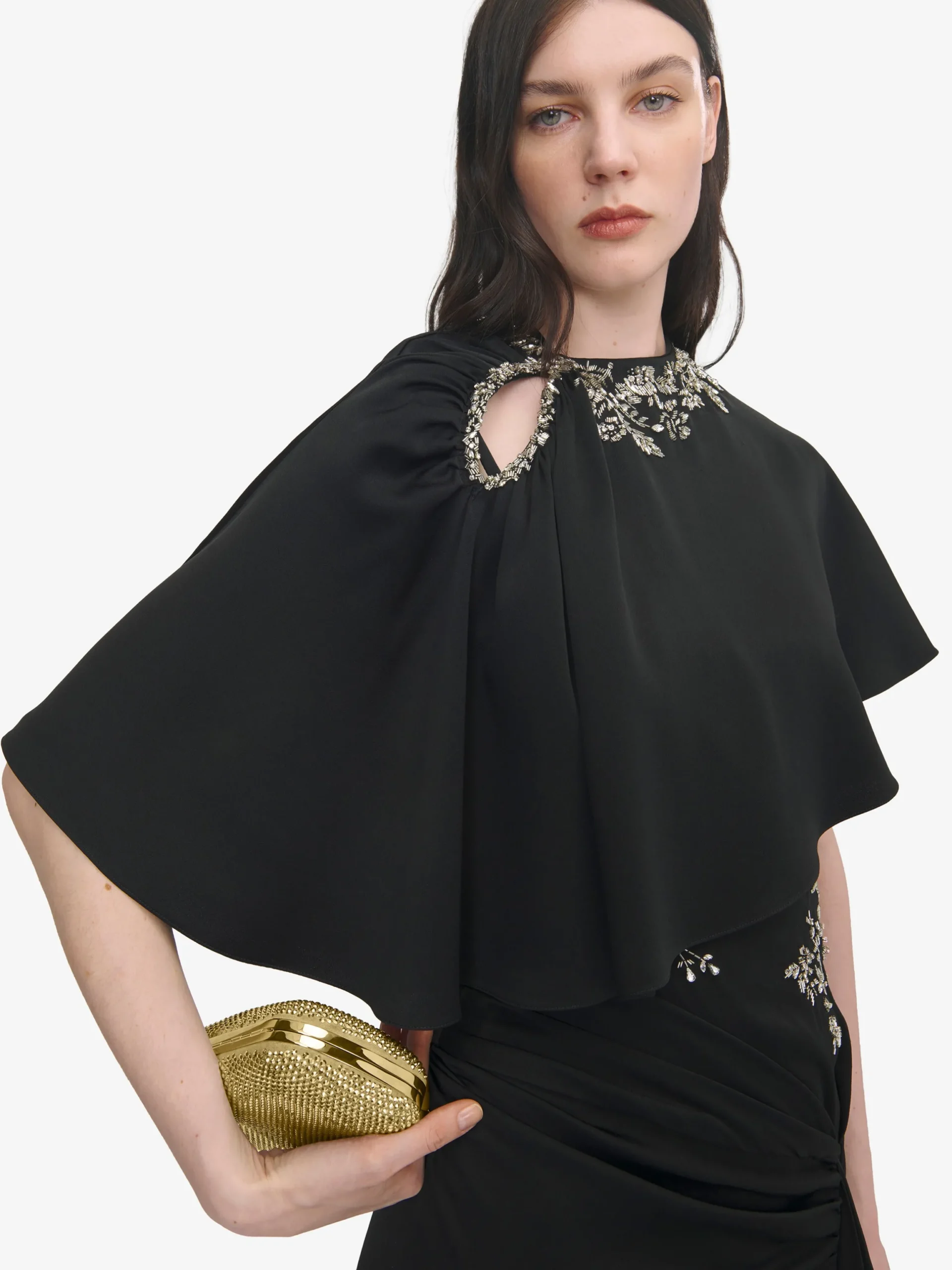 Clutch The Knuckle lunga da Donna in Finitura oro