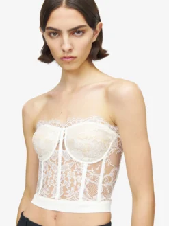 Corsetto in Pizzo da Donna in Bianco