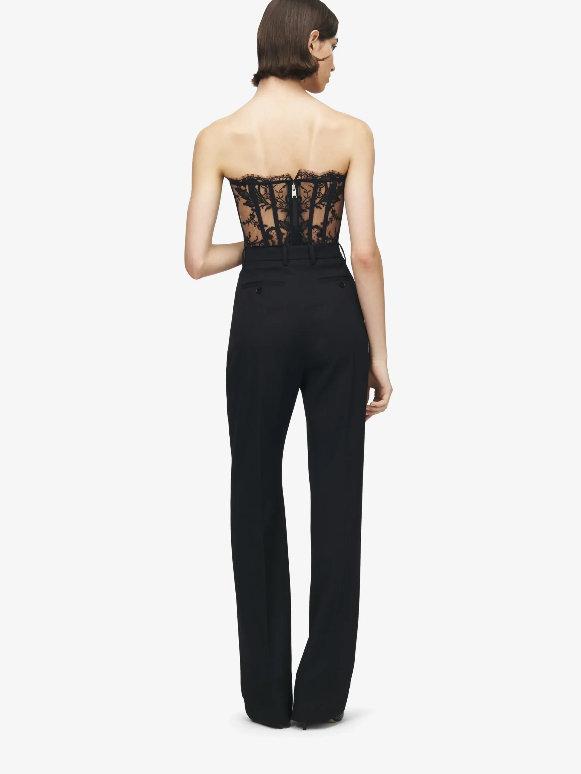 Corsetto in Pizzo da Donna in Nero