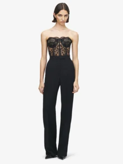 Corsetto in Pizzo da Donna in Nero