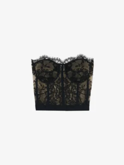 Corsetto in Pizzo da Donna in Nero