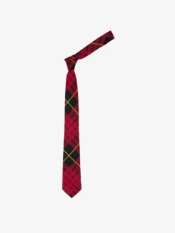 Cravatta Skull tartan da Uomo in Rosso/Nero