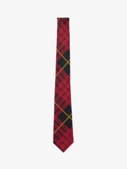 Cravatta Skull tartan da Uomo in Rosso/Nero
