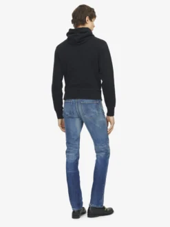 Felpa con cappuccio e zip da Uomo in Nero