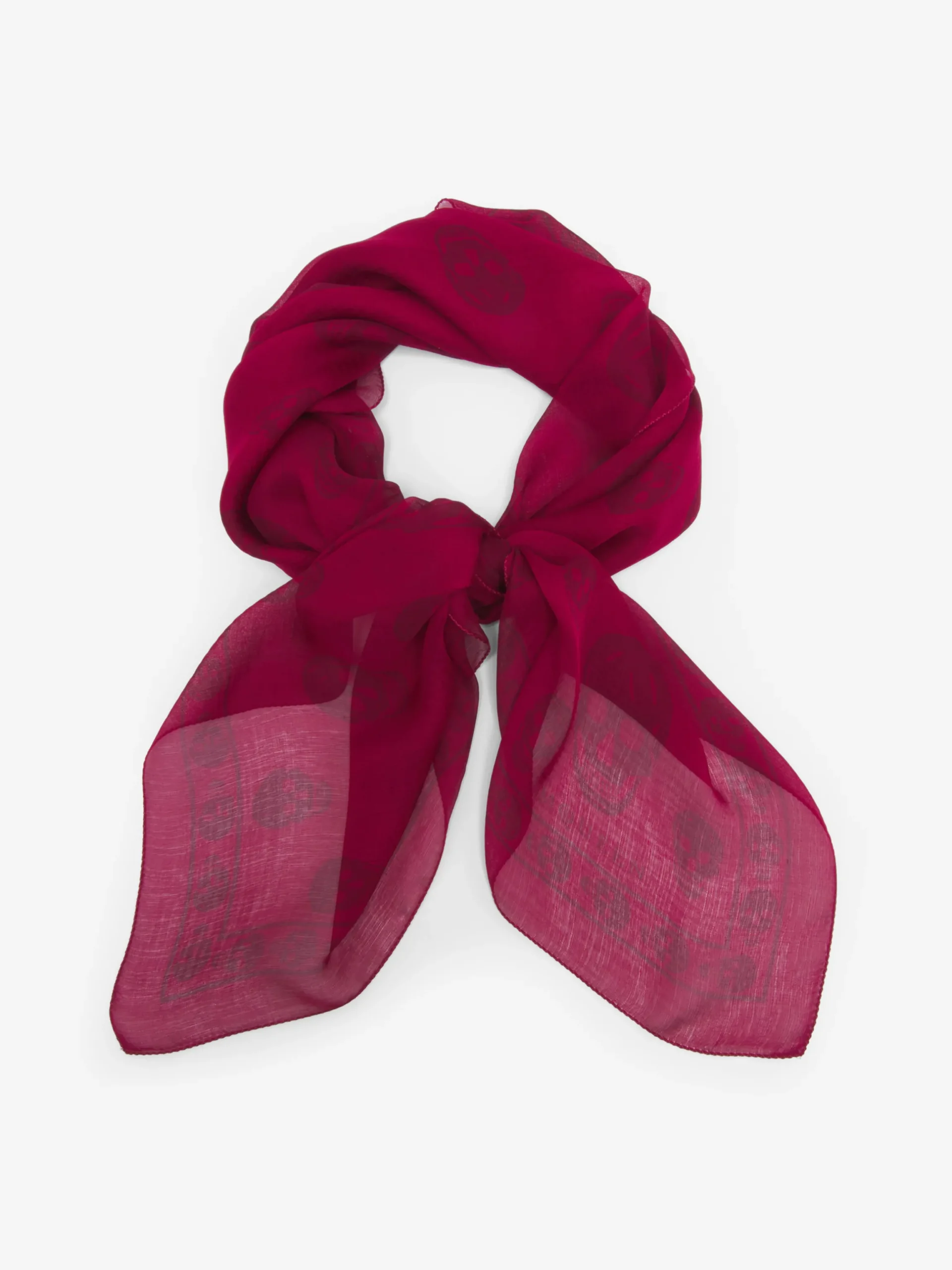 Foulard Skull classico da Donna in Cremisi/Bordeaux
