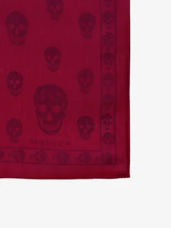 Foulard Skull classico da Donna in Cremisi/Bordeaux