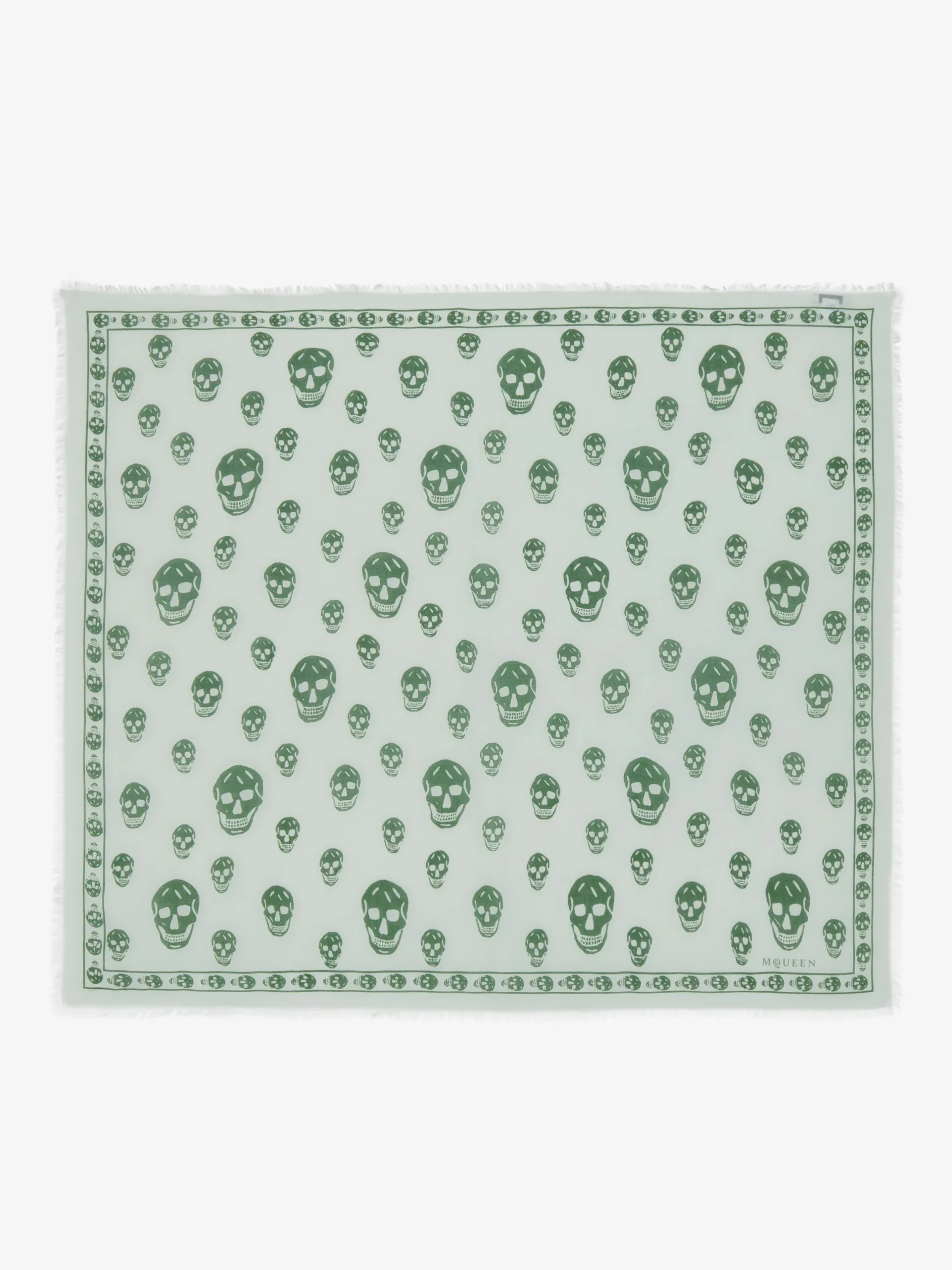 Foulard Skull classico da Uomo in Verde Scuro