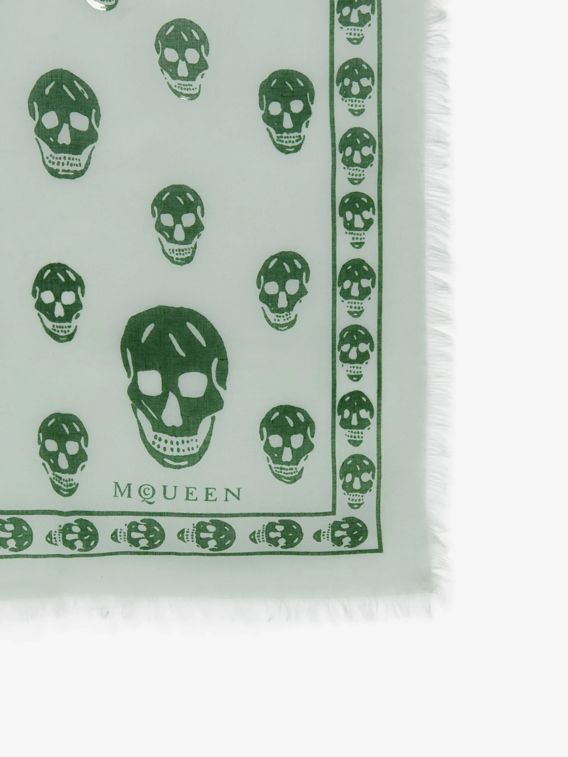 Foulard Skull classico da Uomo in Verde Scuro