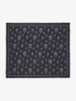 Foulard Skull classico da Uomo in Nero/Grigio Scuro