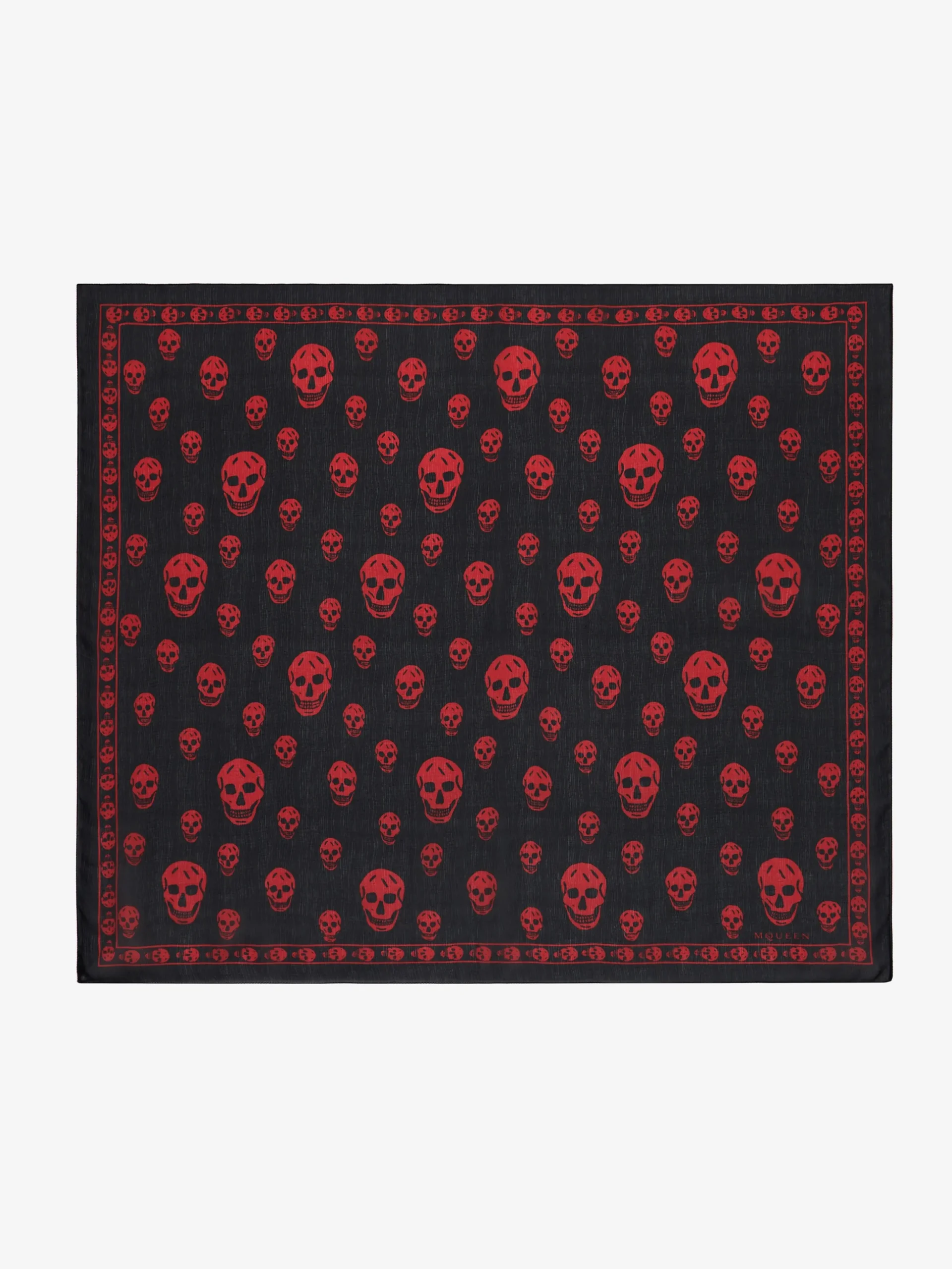 Foulard Skull classico da Uomo in Nero/Rosso